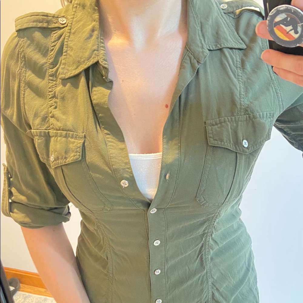 Express button down long sleeve top